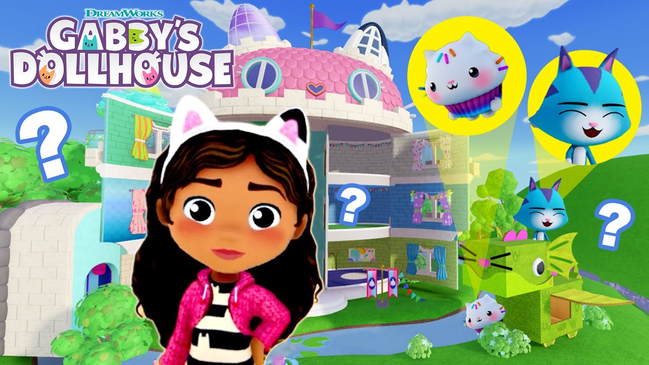 Hiding in the NEW CASTLE! The Gabby Cats Play Hide & Seek in ROBLOX | GABBY'S DOLLHOUSE