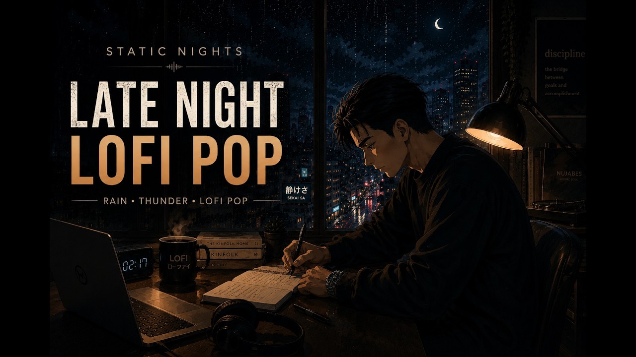 Late Night Lofi Pop &mdash; Rainy Night Beats 🌧️ | Static Nights