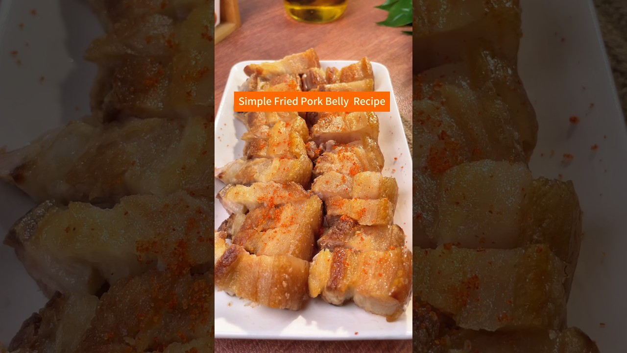 Простой рецепт жареной свиной грудинки, очень вкусно #рецепт #китайскаяеда #свинаягрудинка