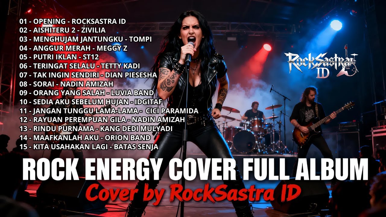 KUMPULAN LAGU INDONESIA VERSI ROCK ENERGI (Full Album) | Cover by RockSastra ID
