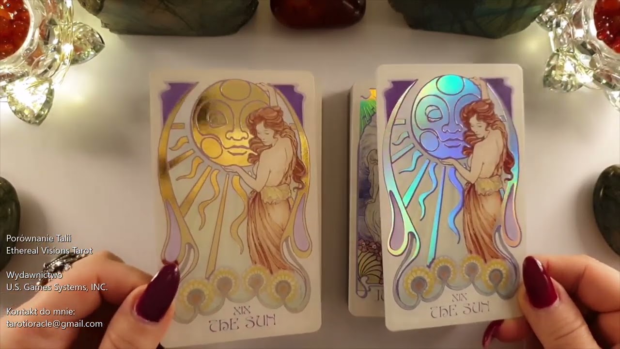 Ethereal Visions. Por&oacute;wnanie dw&oacute;ch wersji kart. Karty. Książeczka. Przegląd. 🔔 PL