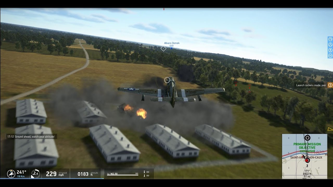 IL 2 Sturmovik American Alvaro Domek Bomb Saint Valery En Caux France Railway Junction