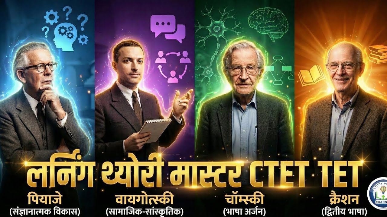 CTET TET अधिगम सिद्धांत ll  मास्टर क्लास | Piaget, Vygotsky, Chomsky, Krashen | CDP संपूर्ण निचोड़