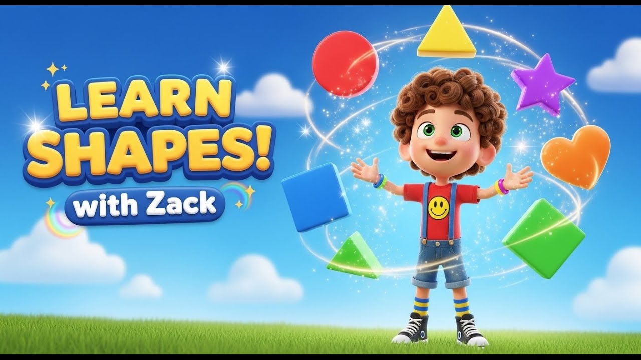 Learn Shapes for Toddlers 🔺 | Fun 3D Animation for Kids in English