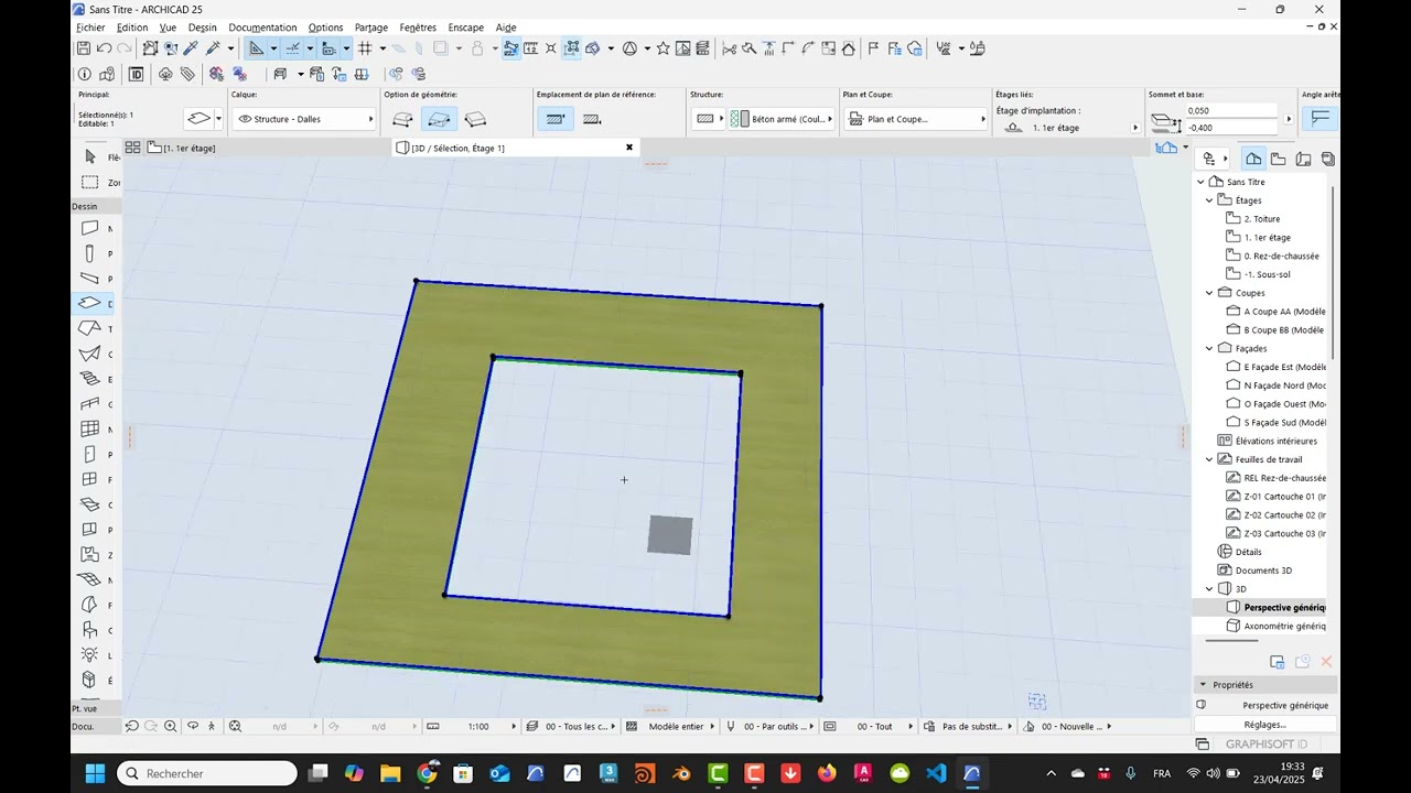 archicad faux-plafond