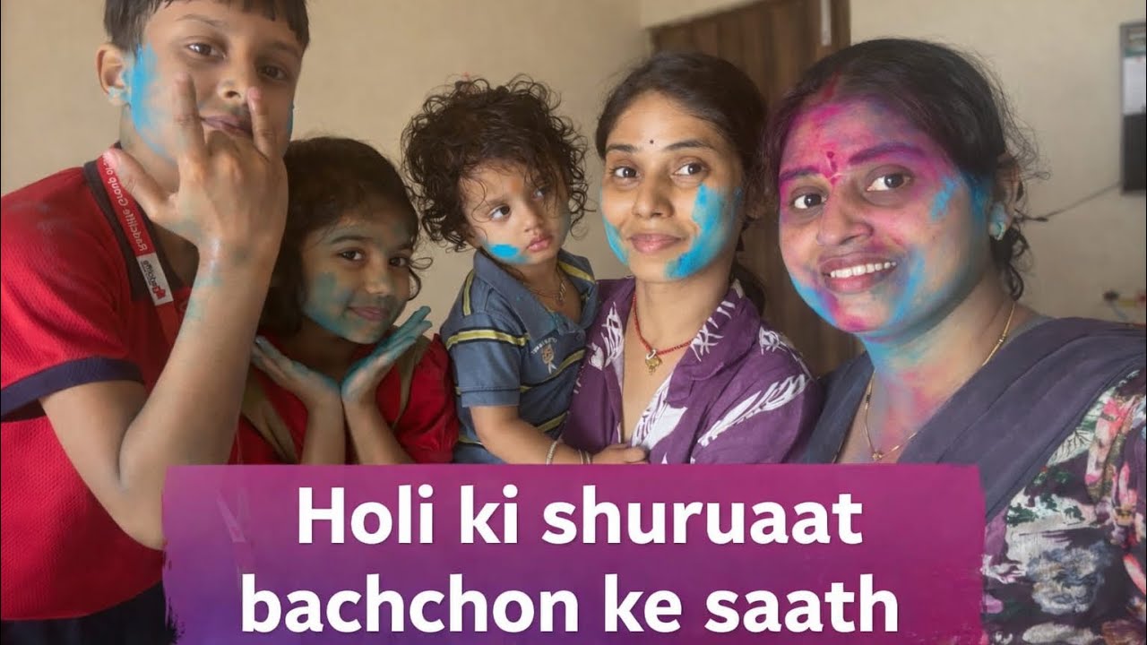 Bachhon Ne Shuru Ki Holi | Ghar Pe Bani Special Sweets 🍬 Holika Dahan Night🔥✨Holi Ki Pehli Masti 🎨| 