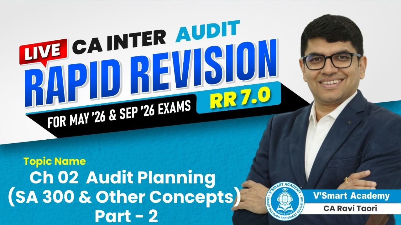 03 Ch 2 Audit Planning (SA 300 & Other Concepts) Part 2 | RR 7.0 | For May & Sep'26 | CA Inter Audit