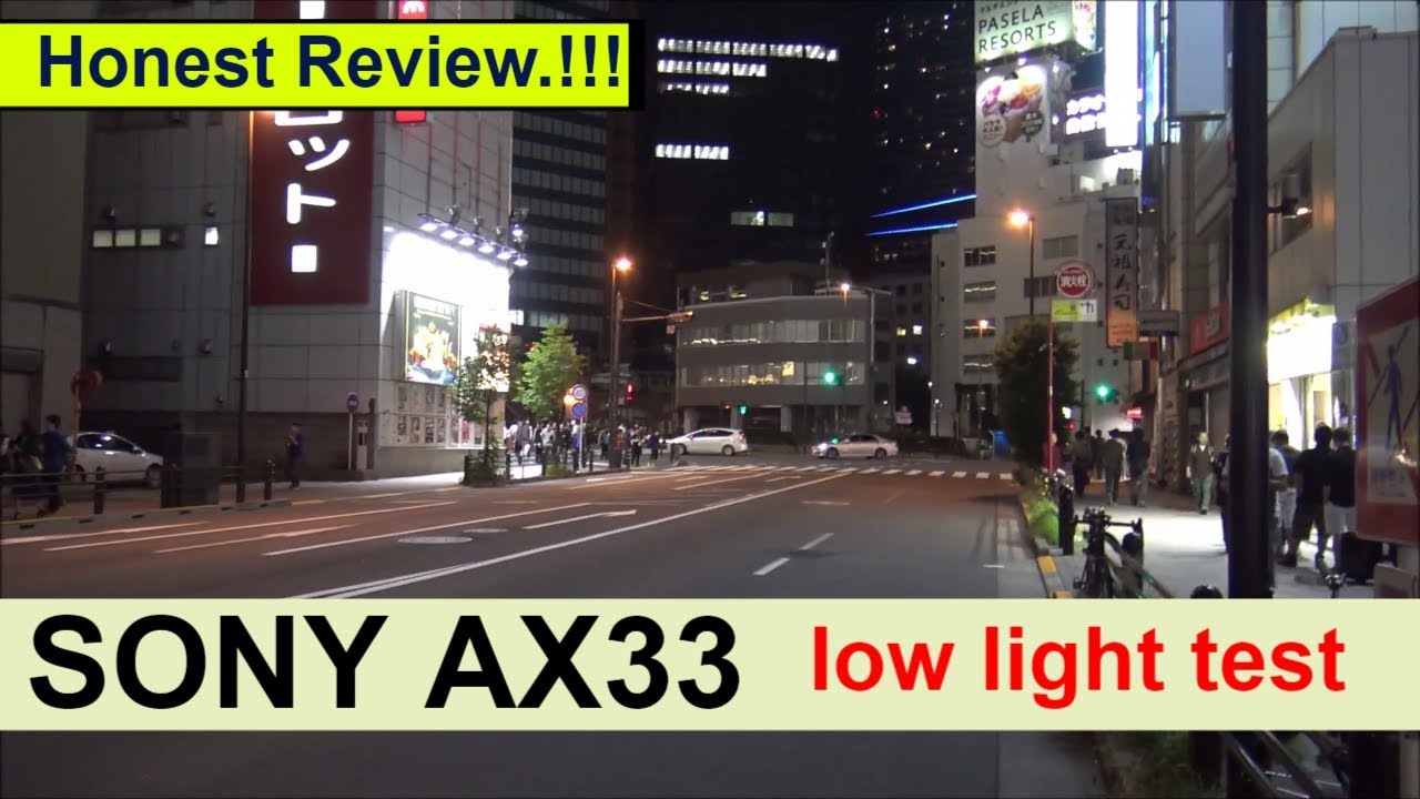 HandyCam SONY AX33 - low light test (honest review)