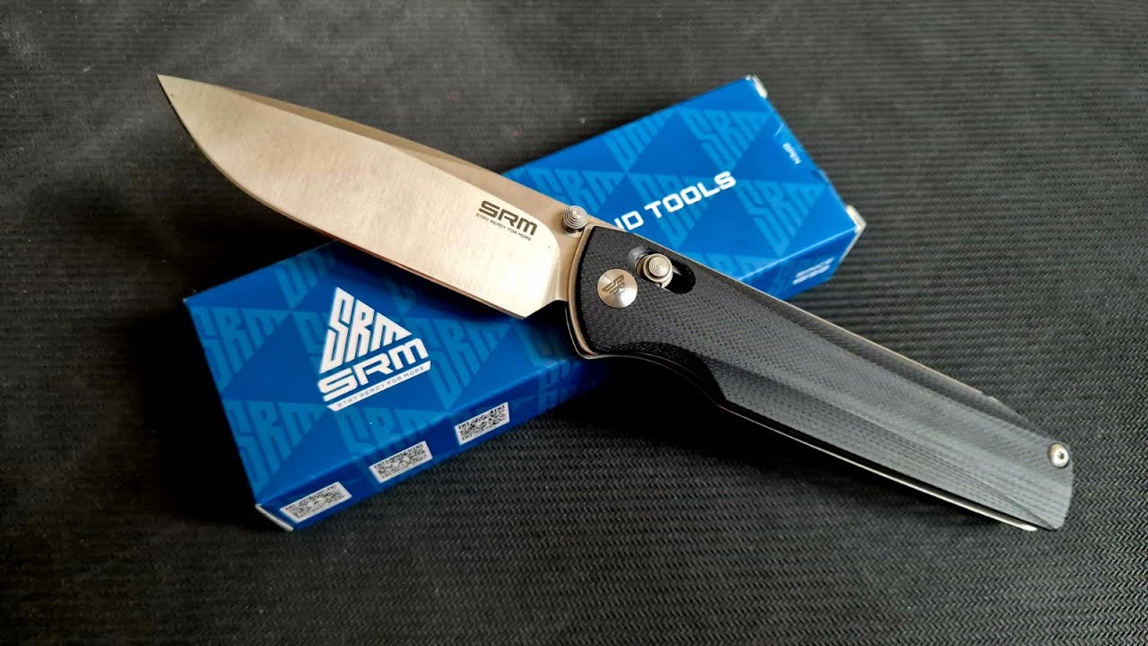 Navaja SRM Terrier 258L-GB en acero D2 Blade y cañas negras en G10. MUY RECOMENDABLE!!!!