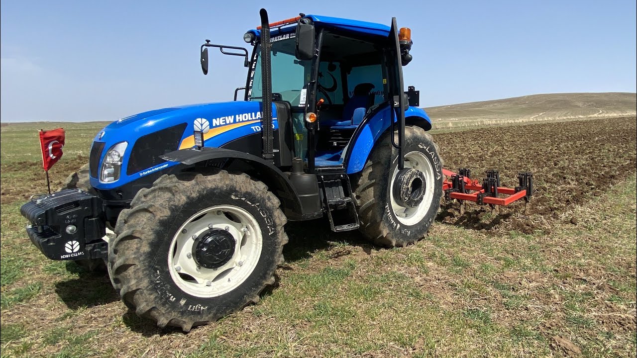 NEWHOLLAND TD 90 ile 13 lü kazağı çekim (FİĞ yeri sürüm)