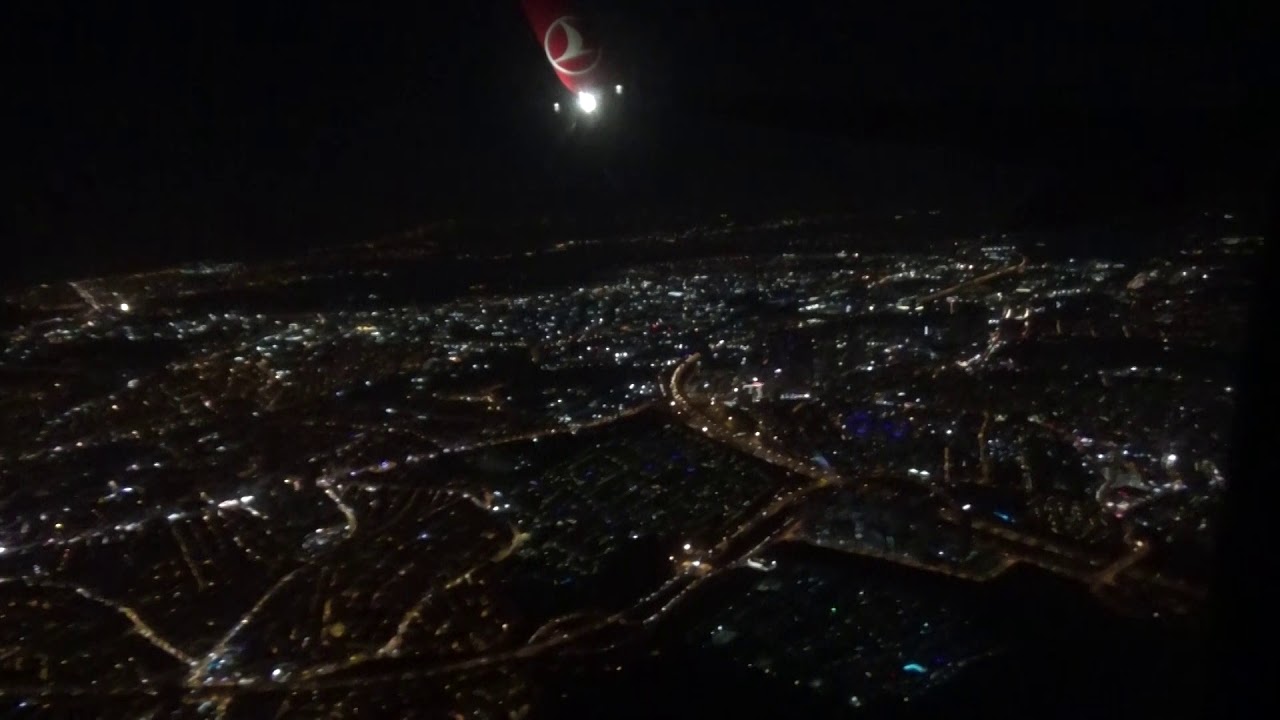 Night landing in Istanbul new airport (IST)
