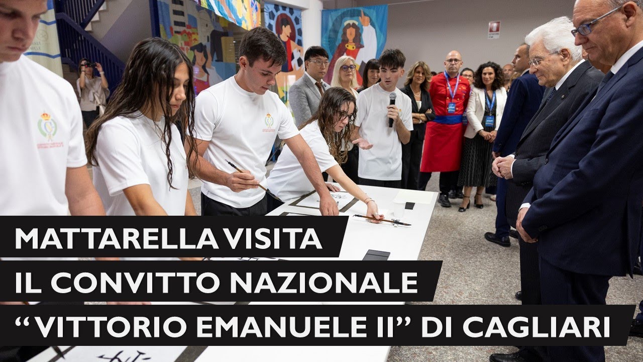 Il Presidente Mattarella visita il Convitto nazionale “Vittorio Emanuele II” di Cagliari