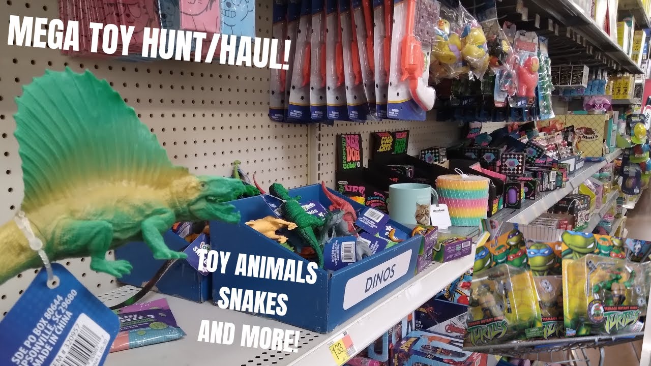 MEGA WALMART TOY HUNT WITH TOY HAUL! TMNT Jurassic Park Dinosaurs Toy Snakes TOY ANIMALS WWE!