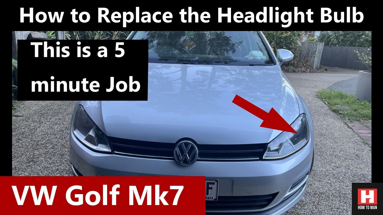 Как заменить лампы в фарах на Golf MK7