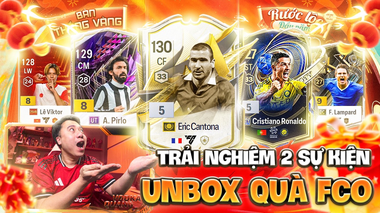 Vodka Quang | Reiview sự kiện Cantona ICON TM cực hấp dẫn Unlock 25VB Lê Viktor & Ronaldo TY +5