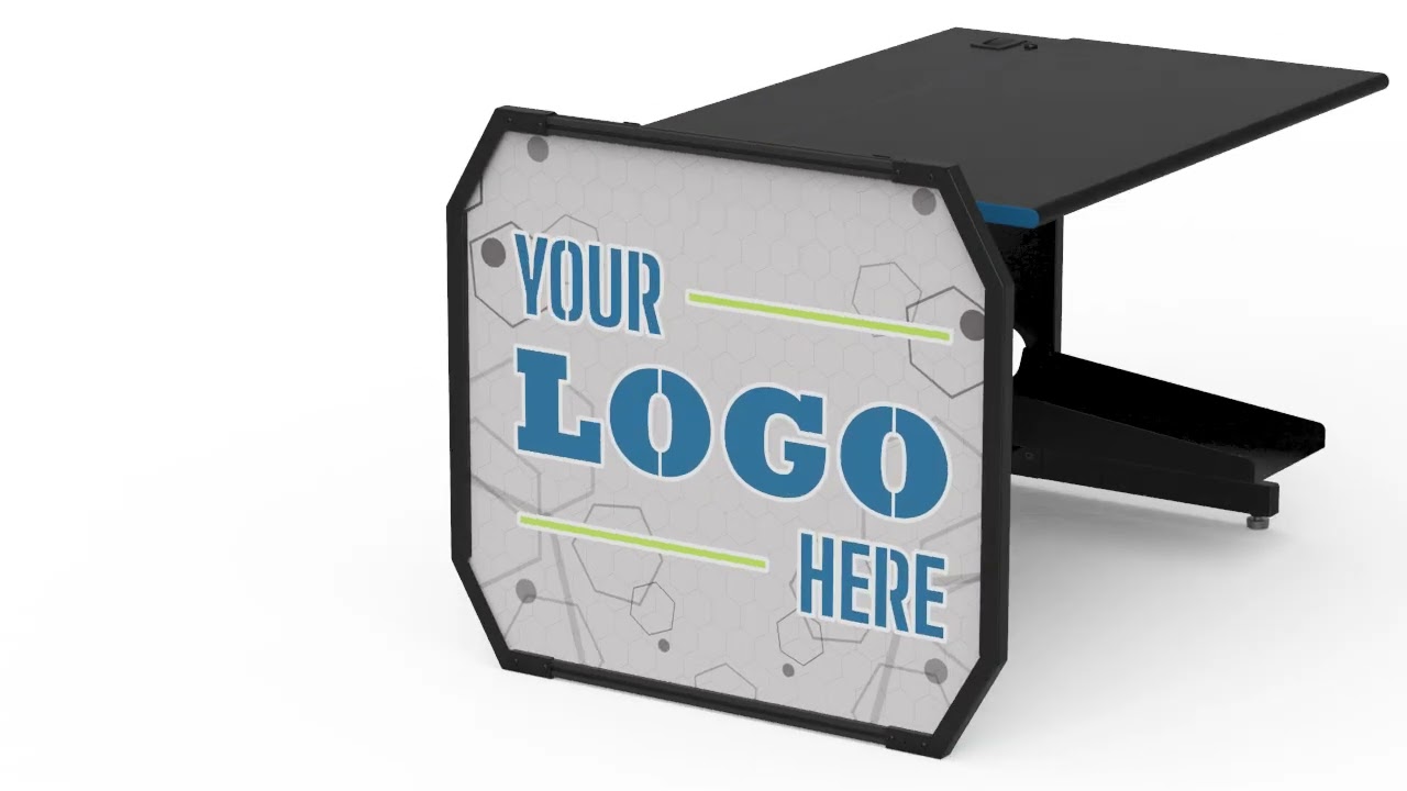 Spectrum Champions Esports Desk End Panels (Assembly) | Add Branded End Panels in Minutes!