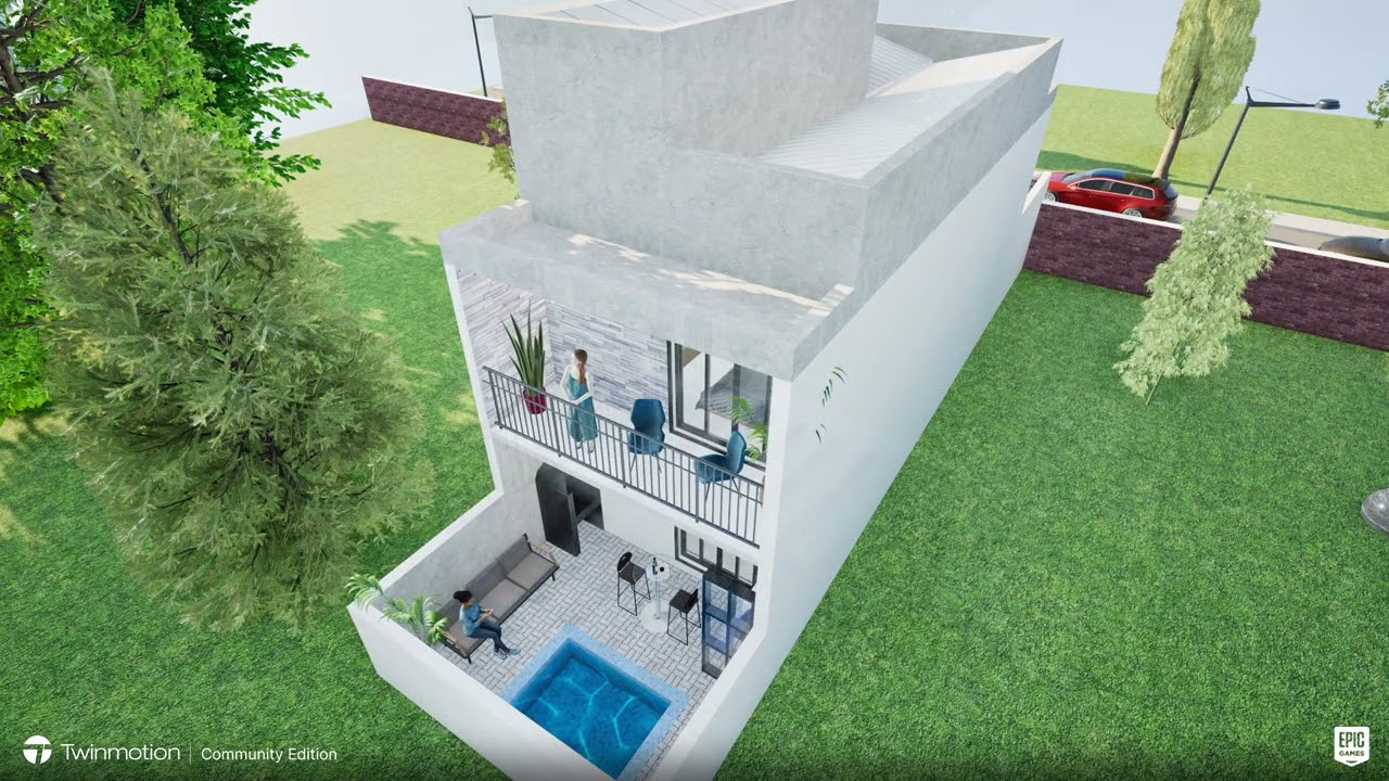 Sobrado terreno 5x20 com piscina, vaga de garagem e 2 suítes.