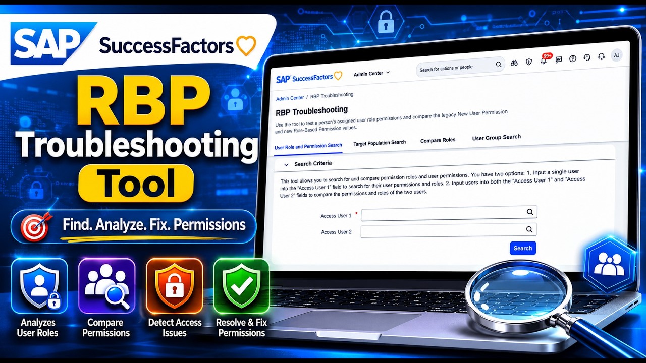SAP SuccessFactors | Инструмент для устранения неполадок RBP | Поиск ролей пользователей | Поиск ...