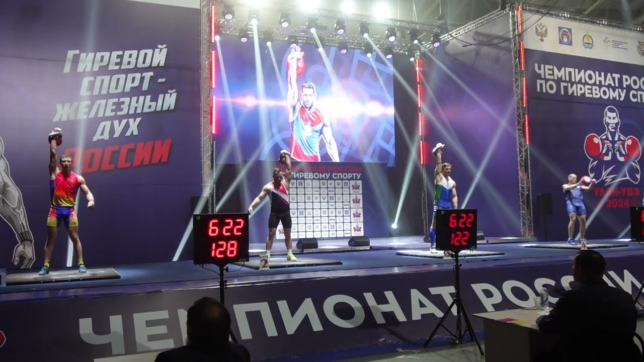 Плотников Вячеслав рывок гири 32 кг Чемпионат России 2024