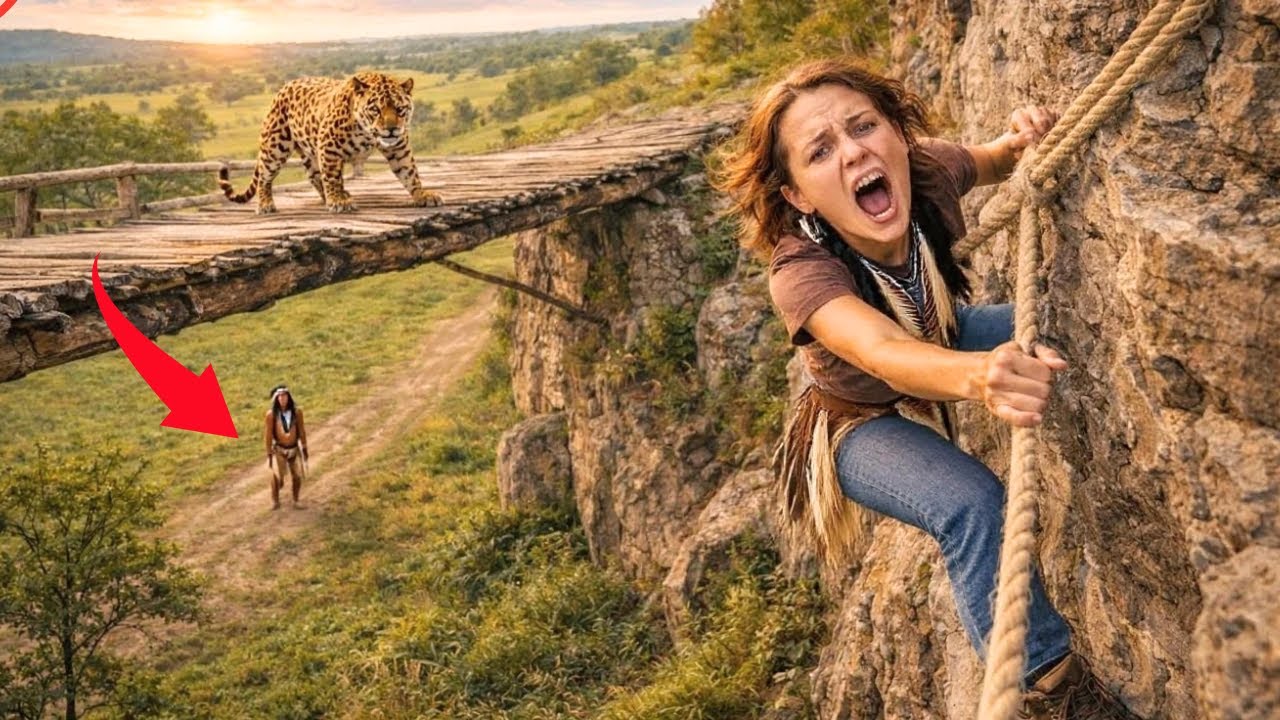 Apache Viudo Ve a una Mujer COLGANDO de un Acantilado Huyendo de un Tigre… Hasta Que…