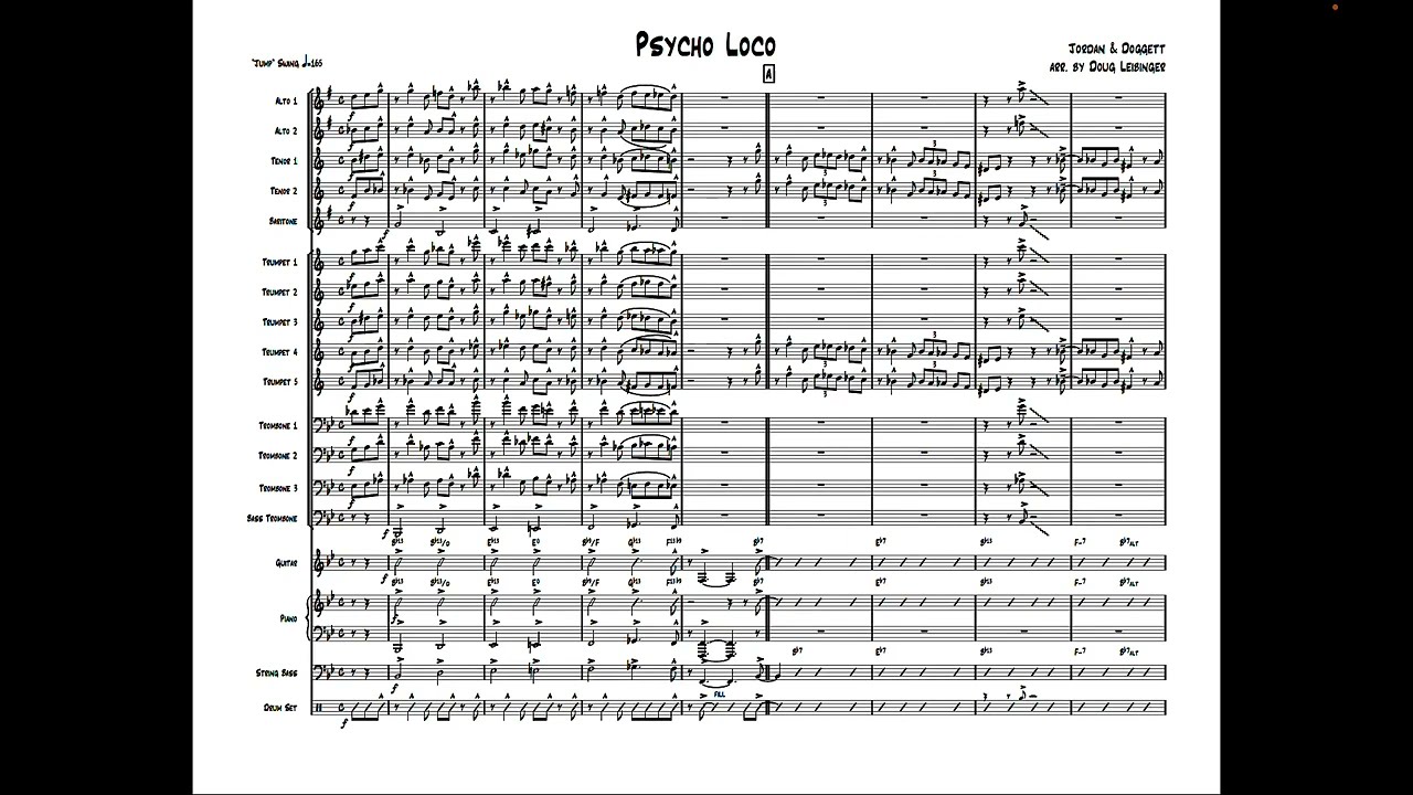 Psycho Loco - Big Band Chart - Arranged by Doug Leibinger
