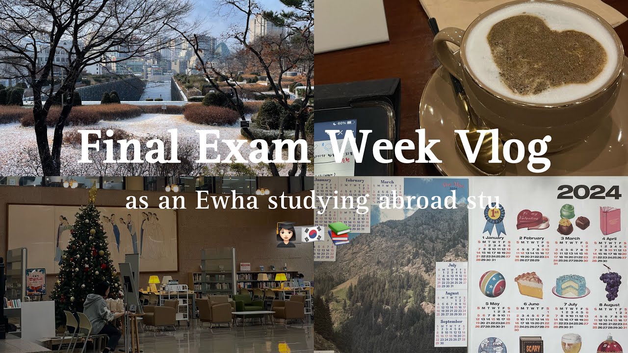 ENG)韓国留学👩🏻‍🎓🇰🇷| 梨花女子大留学生のドタバタ期末期間vlog | feat. 一時帰国の準備✈️