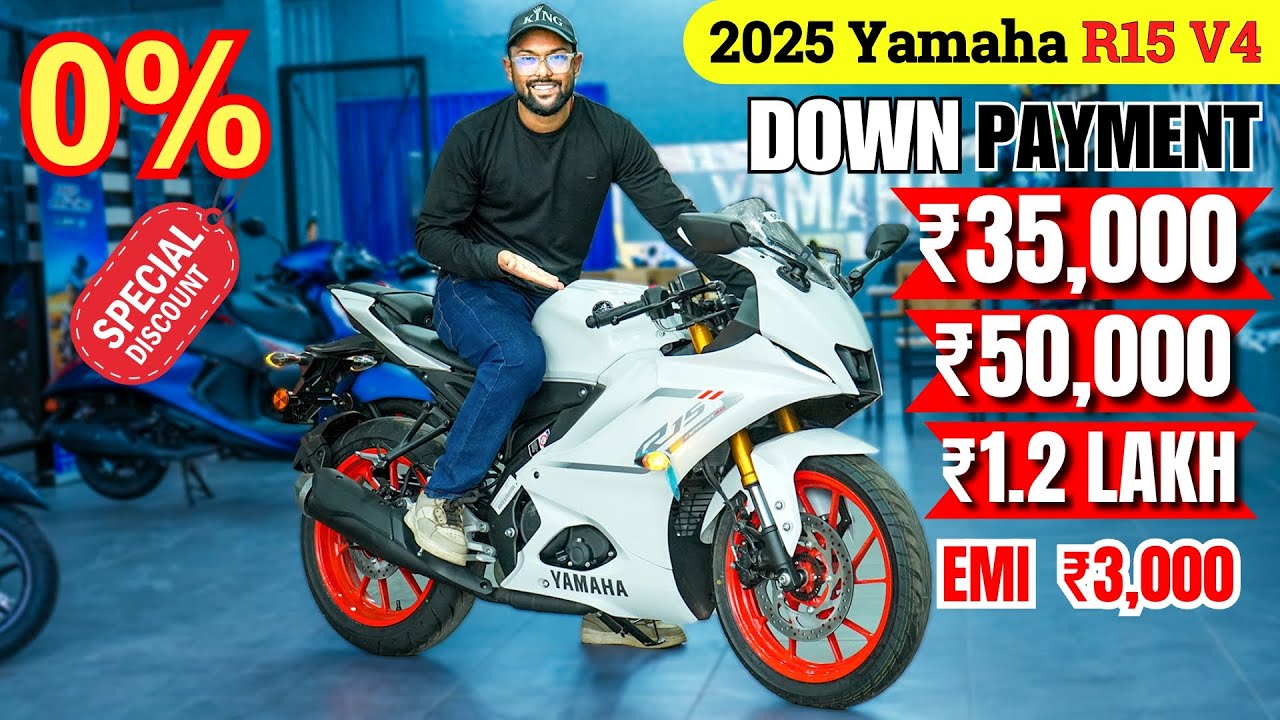2025 Yamaha R15 All Models Finance Price 😍 | Down Payment EMI 😱 | Loan Price & r15 v4 emi 2025