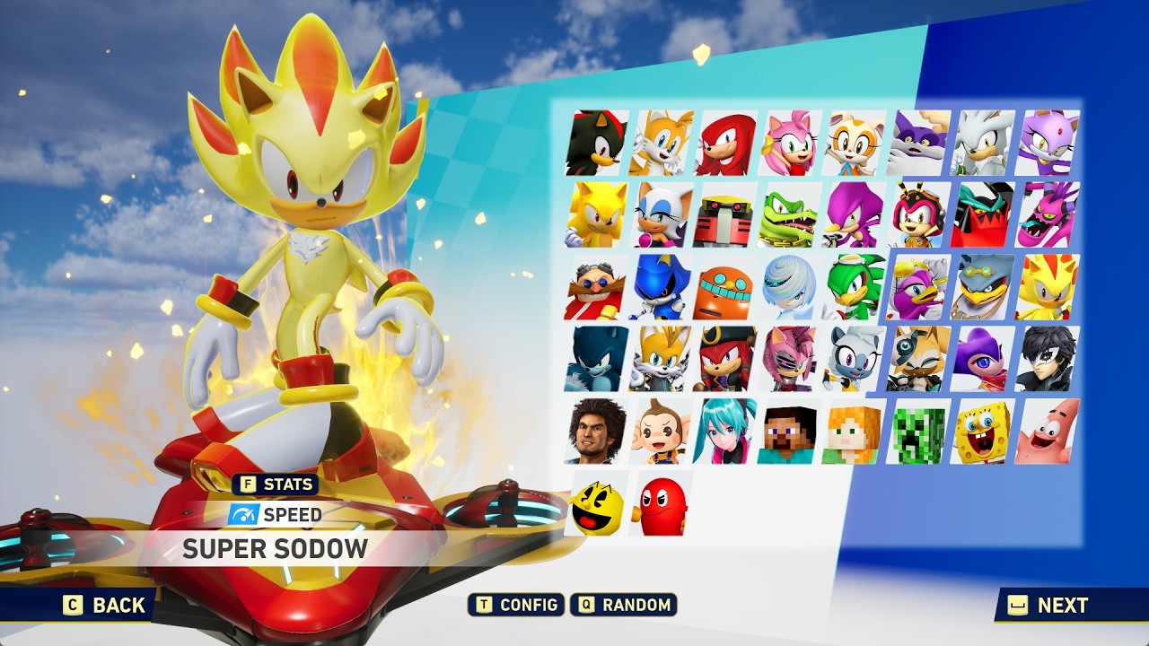 Супер Шэдоу в моде Sonic Racing Crossworlds | Super Sonic X Super Shadow Fusion