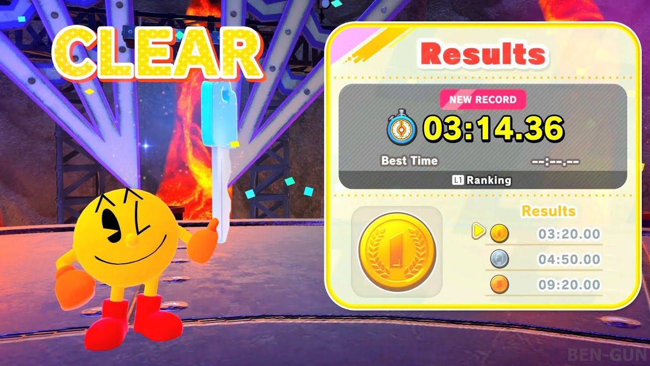 Pac-Man World 2 Re-PAC World 10: Fiery Caverns - All Time Trials (GOLD Rank)