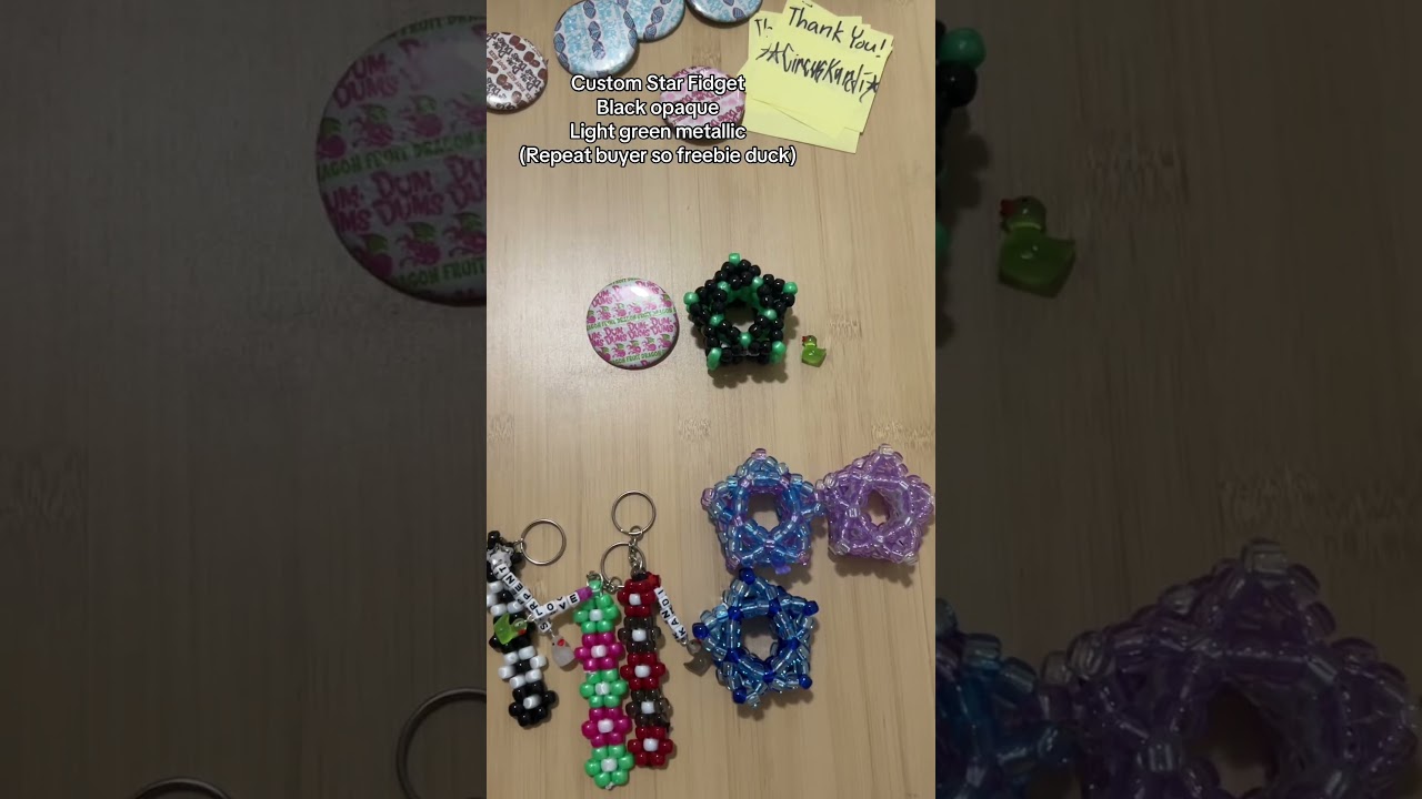 Check out my Etsy! #kandi #beads #kandikid #smallbusiness #scene #scenecore #glitchcore #claybeads