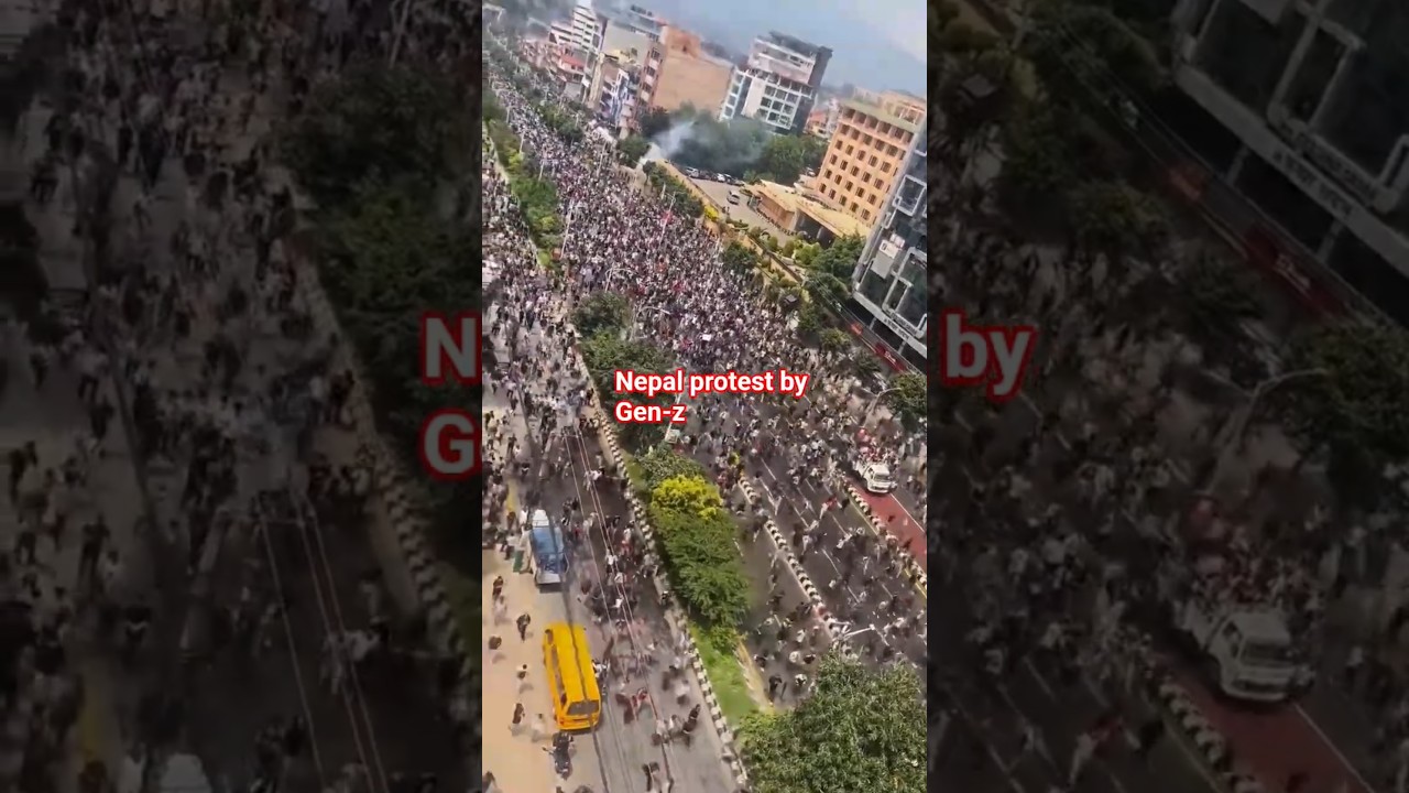 Nepal protest by gen-z | burnt parliament house 🔥 #nepal #nepalprotest #genz