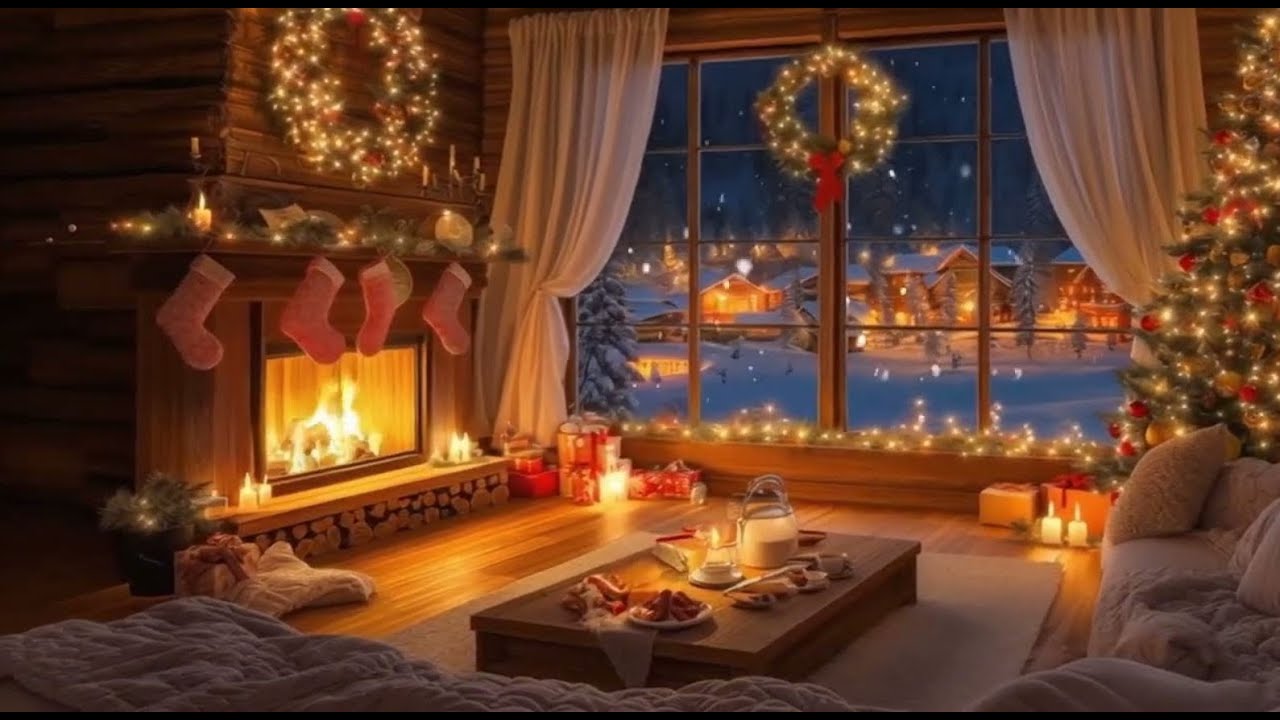 Fireplace Crackling Sounds 4K 🔥 Cozy Fire Ambience
