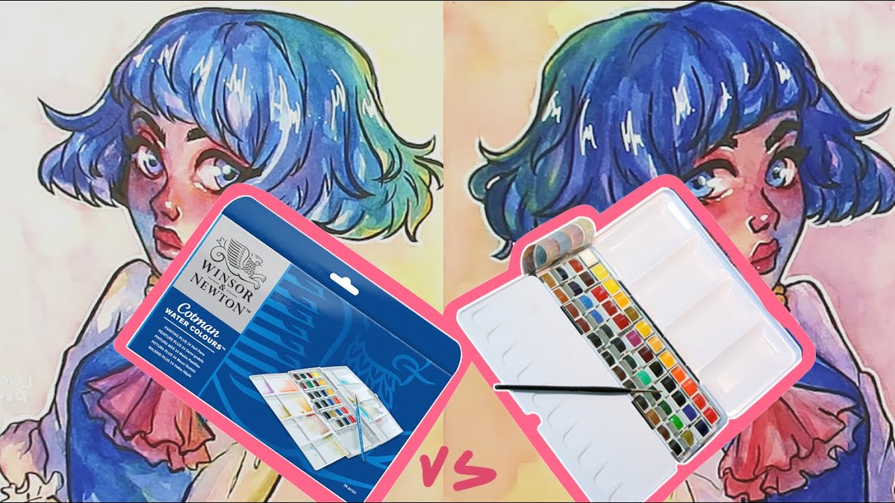 Студенческие акварельные краски Winsor & Newton против художественных акварельных красок Sennelie...