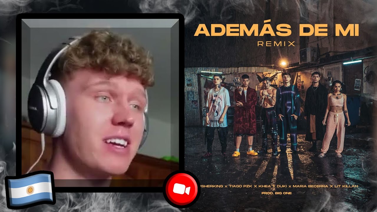 FIRST REACTION TO ADEMAS DE MI REMIX - Rusherking, Tiago PZK, Maria Becerra