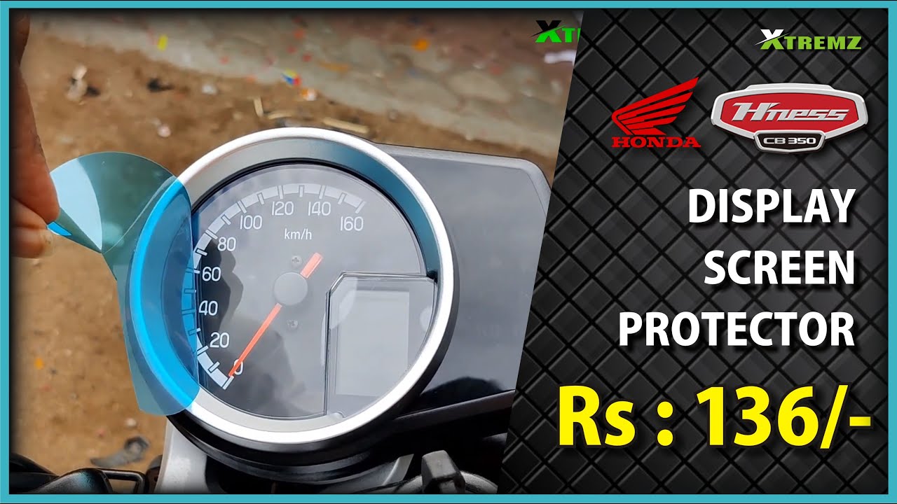 ERODIAN® Honda H'ness CB 350 Display Screen Protector Review & How to apply screen guard | 
