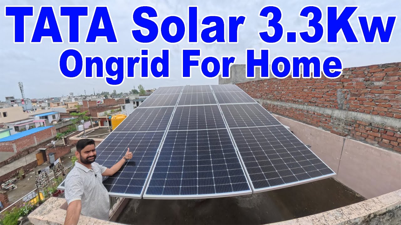 Tata Solar 3.3kW Ongrid: Bill Zero! Subsidy & Real Bill Savings Explained