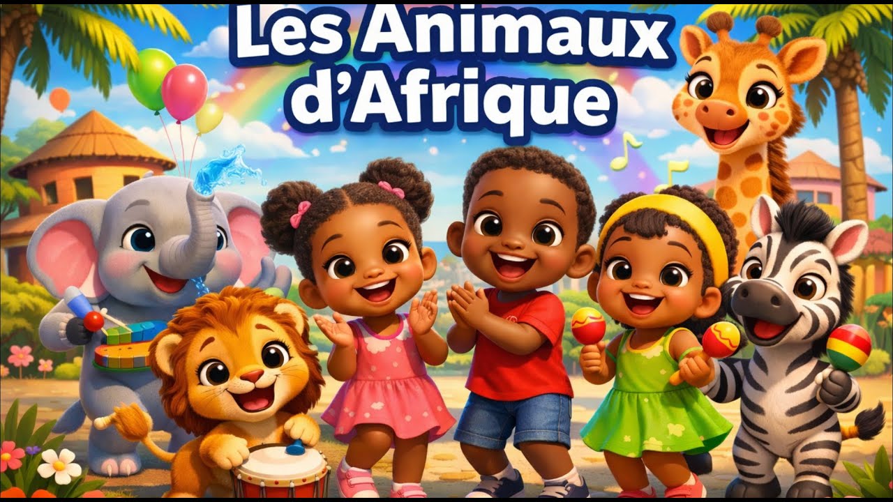 Les Animaux d’Afrique 🦁🐘 | Comptines pour Enfants – Chansons Joyeuses