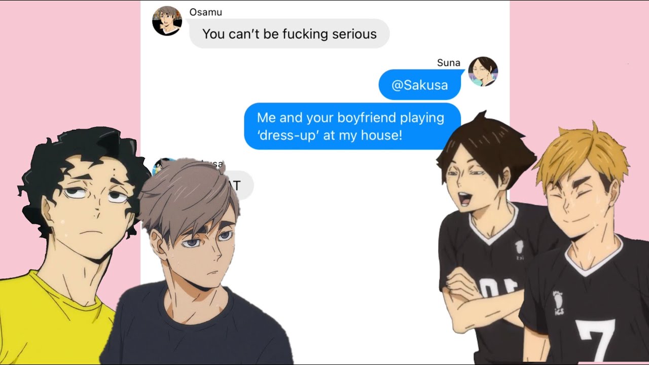Slumber Party || Miya Four Lyric Prank || Haikyuu Texts