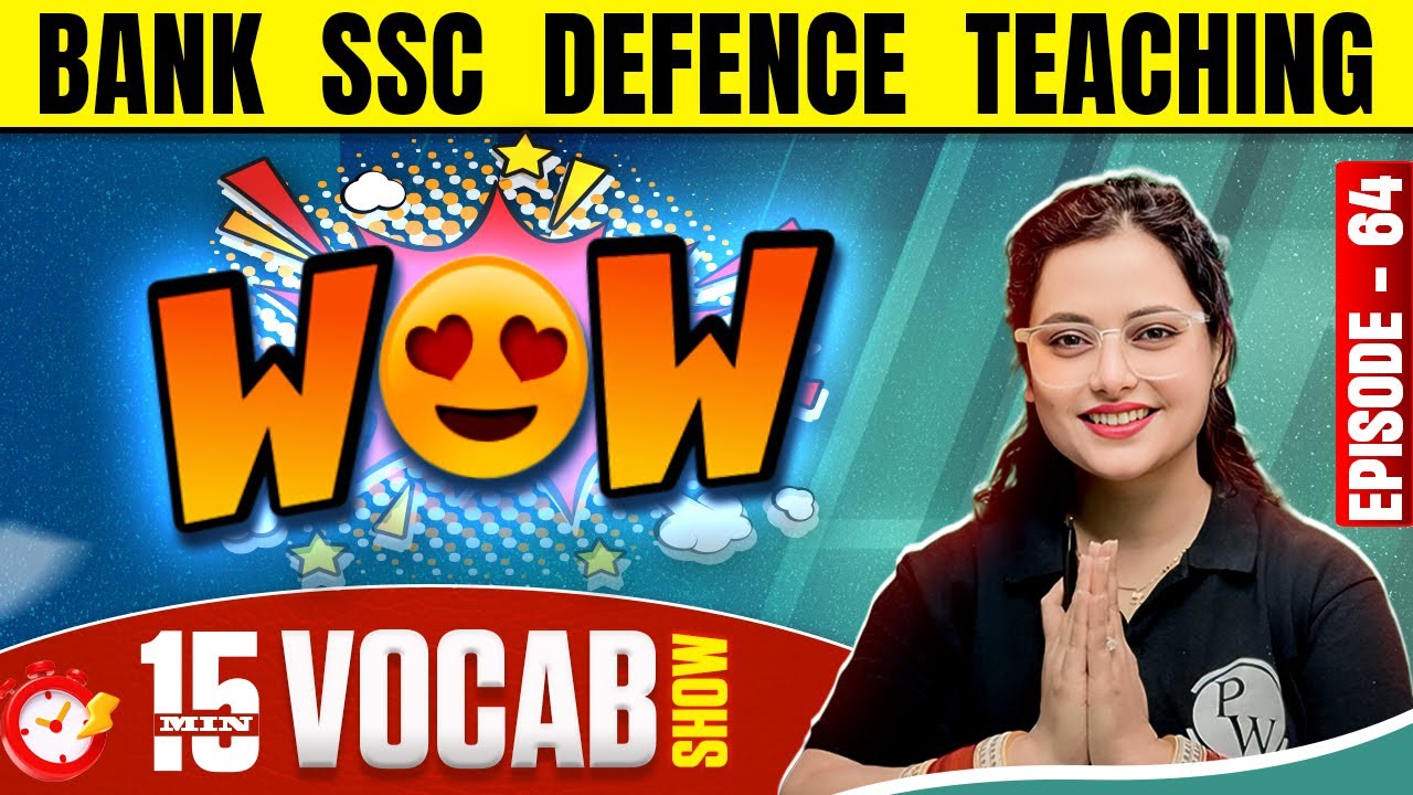 WOW VOCAB | English Vocabulary for Bank, SSC, Defence & Teaching Exams | by Rupam Mam #64