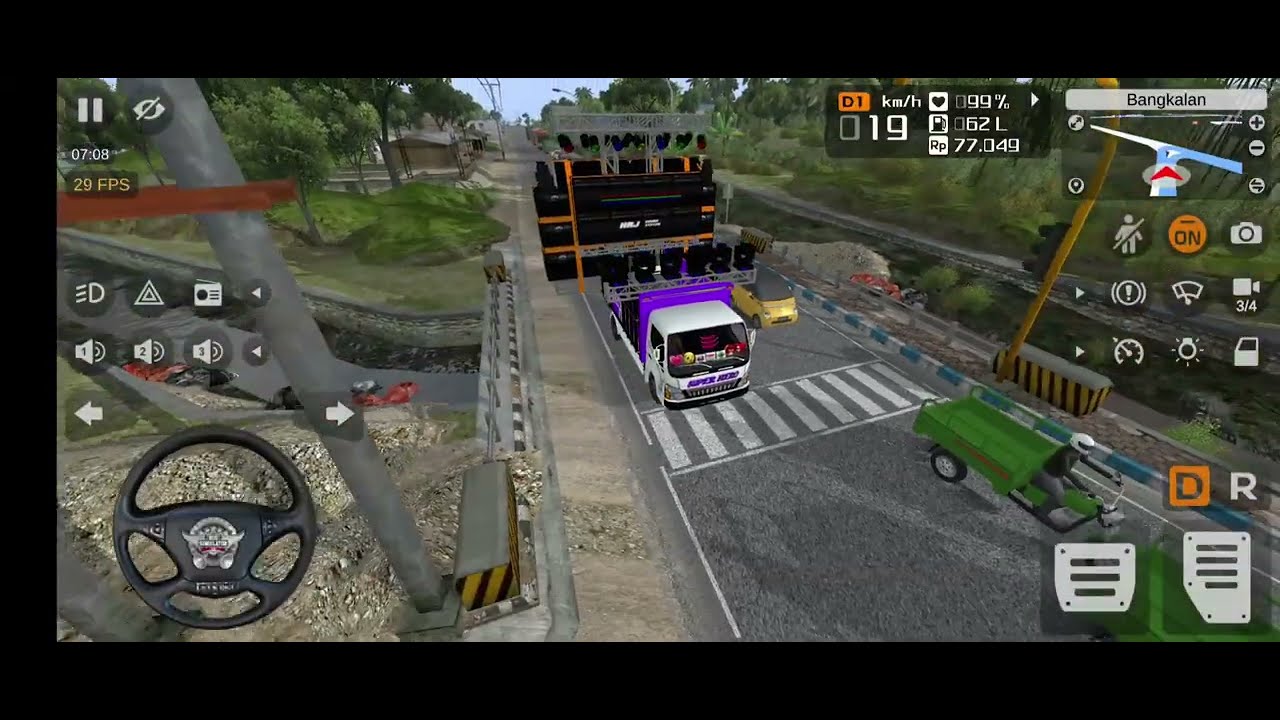 INDIAN HEAVY TIPPER TRUCK EXTREME MUDDY OFF-ROAD DRIVE ! BUS SIMULATOR INDONESIA
