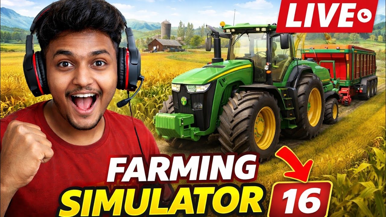 Farming Simulator 16 LIVE 🔴 | Real Farming Gameplay Hindi | Part 1