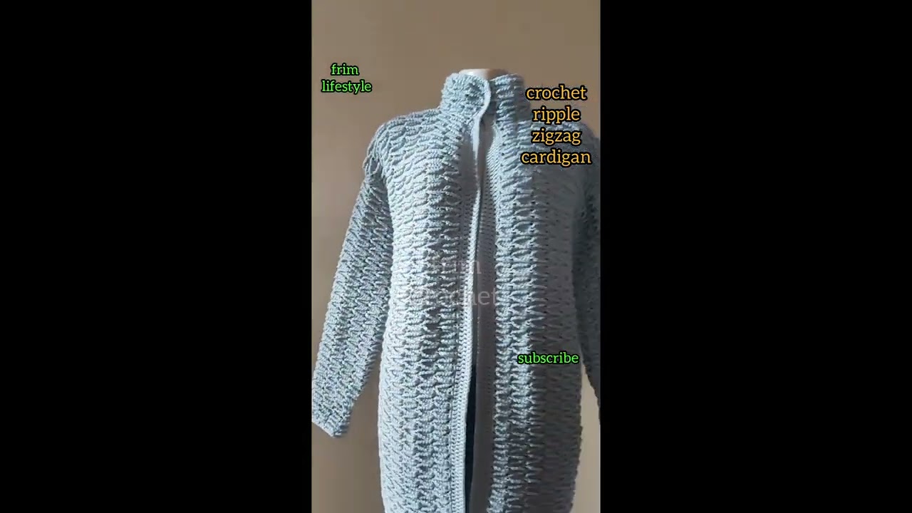 how to crochet ripple zigzag cardigan sweater@ObinnaTvofficial #india #crochet #kenya #peru #art 