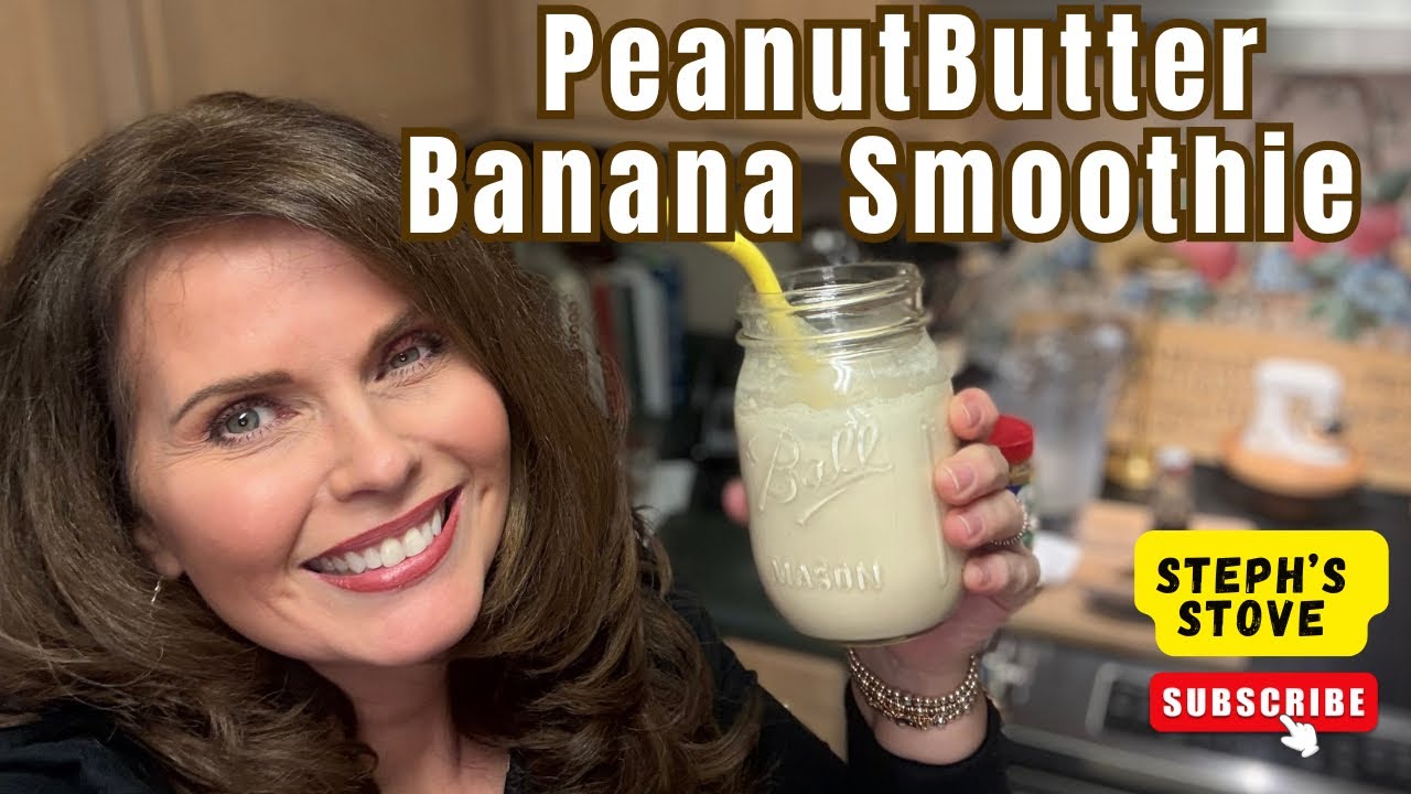 Банановый смузи с арахисовым маслом: простой, полезный и богатый белком рецепт от Steph&rsquo;s Stove.