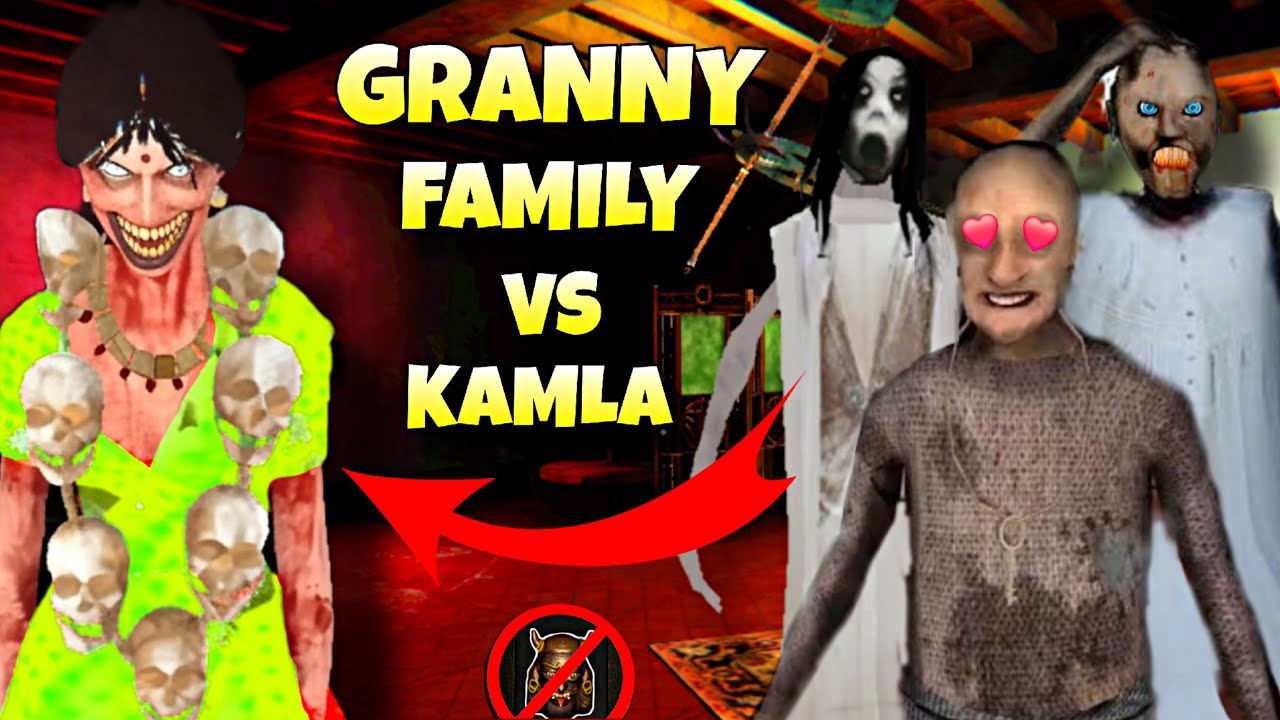 GRANNY GRANDPA AND SLENDRINA TRIES NO BASEMENT CHALLENGE IN KAMLA MOBILE || KAMLA MOBILE VS GRANNY