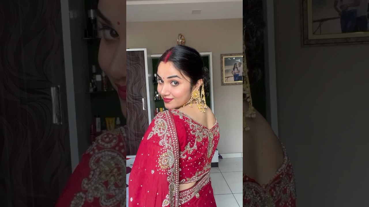 One minute hairstyle for #karwachauth #karwachauthspecial #ytshorts #fashiontrends #trending #saree