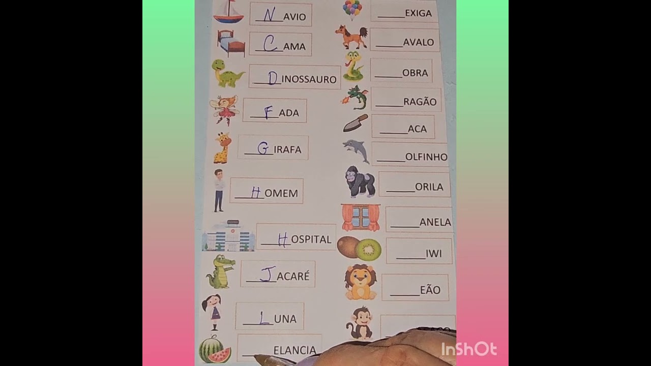 COMPLETANDO  COM  UMA  CONSOANTE  PARA  FORMAÇÃO  DE  PALAVRINHAS  PRÓ  IVANI  !