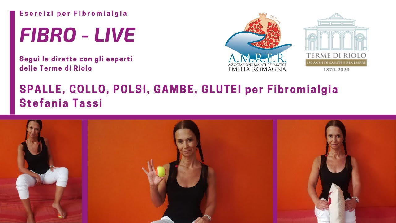 Fibro-Live - SPALLE, COLLO, POLSI, GAMBE, GLUTEI con pallina per Fibromialgia - Stefania Tassi
