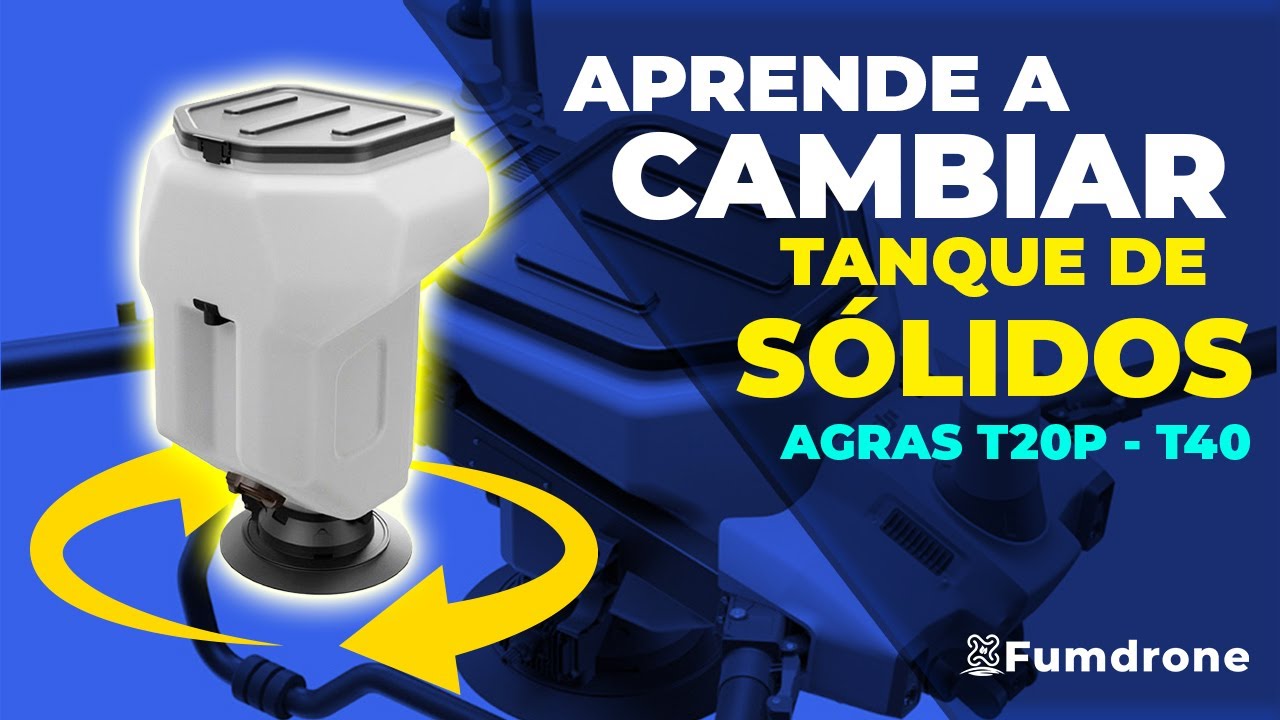 Cómo cambiar el tanque de sólidos de tu dron DJI Agras T40 y T20