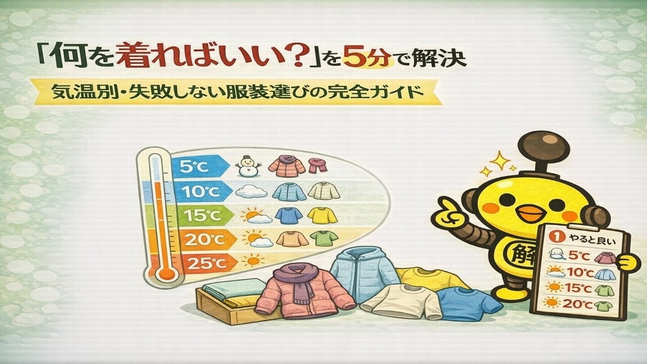 「何を着ればいい？」を5分で解決：気温別・失敗しない服装選びの完全ガイド