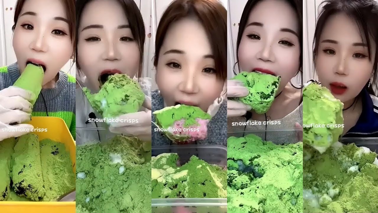 ASMR ice eating shaved ice